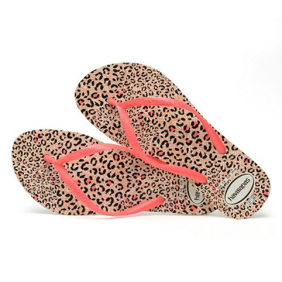 HAV SLIM ANIMALS 6577 BCO/CORAL NEW 37/8