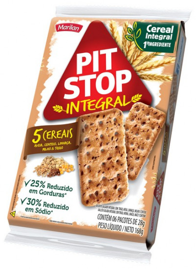 BISC PIT STOP 168G 5 CEREAIS MARILAN
