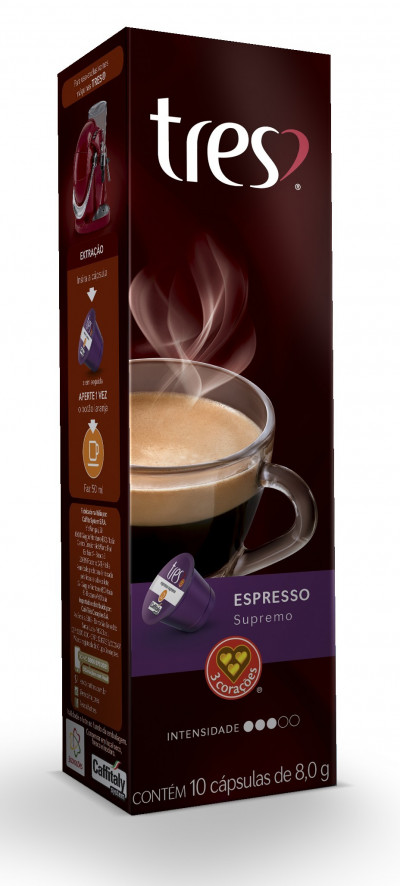 CAPSULA TRES 8G ESPRESSO SUPREMO C/10