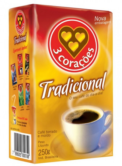 CAFE TORR MOIDO 3 CORACOES 250G TRADIC