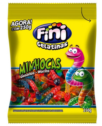 BALA GEL FINI 250G MINHOCAS
