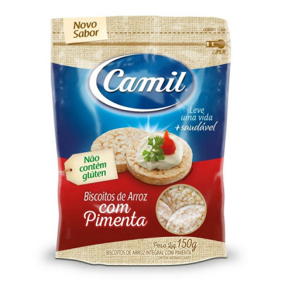 BISC ARROZ INTEGR CAMIL 150G PIMENTA