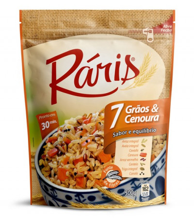 ARROZ RARIS 7 GRAOS E CENOURA 500G