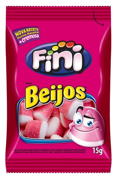 BALA GEL FINI 15G BEIJO MORANGO DP/12