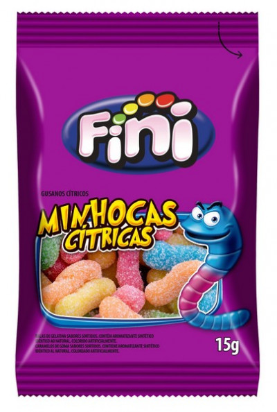 BALA GEL FINI 15G MINHOCA CITRICA DP/12