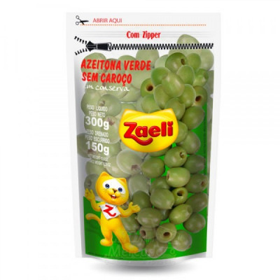 AZEITONA VERDE ZAELI 150G FATIADA POUCH