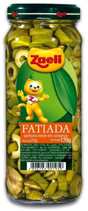 AZEITONA VERDE ZAELI 170G FATIADAS