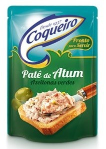 PATE COQUEIRO 170G AZEITONA C/ATUM POUCH