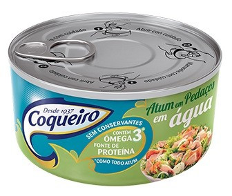 ATUM COQUEIRO PEDACO 170GNATURAL EM AGUA