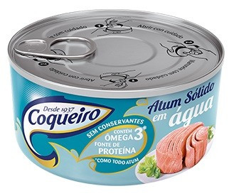 ATUM COQUEIRO SOLIDO 170G NAT EM AGUA