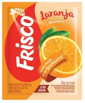 REFRESCO FRISCO 25G LARANJA C/15