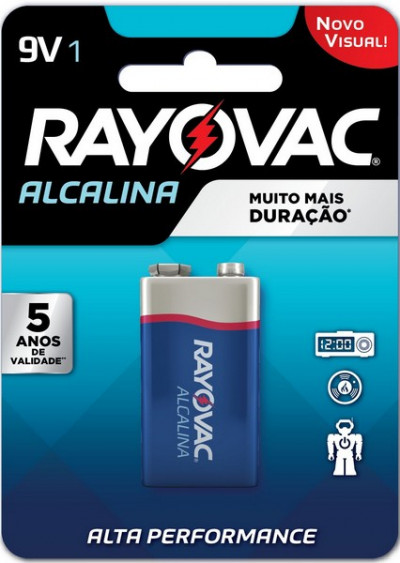 BATERIA RAYOVAC ALCALINA 9V 