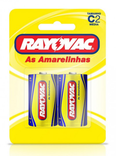 PILHA RAYOVAC AMARELINHA MED SM C/2