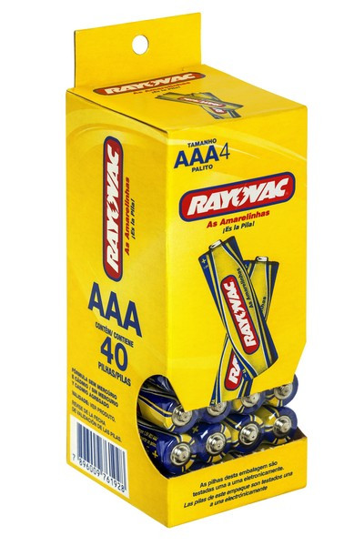 PILHA RAYOVAC AMARELINHA PALITO C/4X10