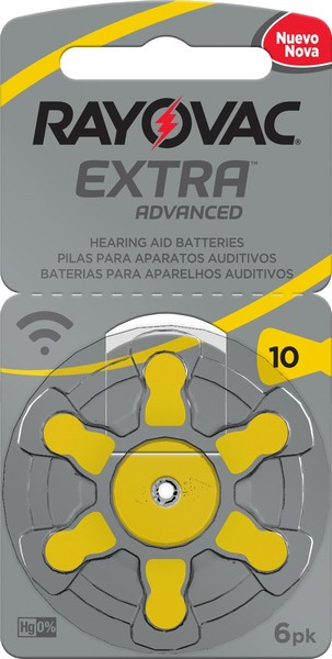 PILHA AUDITIVA EXTRA 6 PACK T 10AUX-6XEB