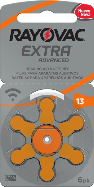 PILHA AUDITIVA EXTRA 6 PACK T 13AUX-6XEB