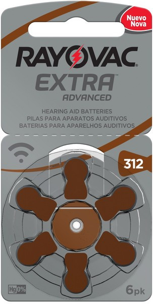 PILHA AUDITIVA EXTRA 6 PACK T 312AU-6XEL