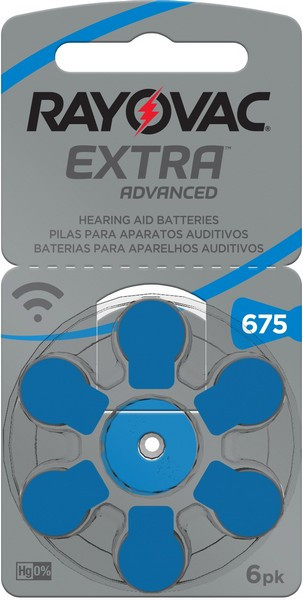 PILHA AUDITIVA EXTRA 6 PACK T 675AU-6XEL