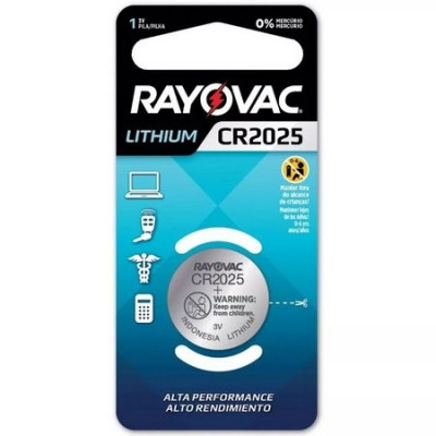 PILHA ELETR RAYOVAC LITIO CR 2025 C/1
