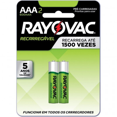 PILHA RECAR RAYOVAC AAA ECONOMICA C/2 