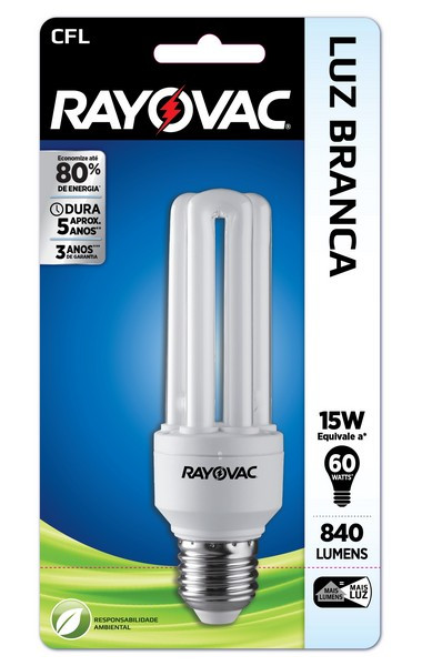 LAMP RAYOVAC ECO CT 3U 15W 220V
