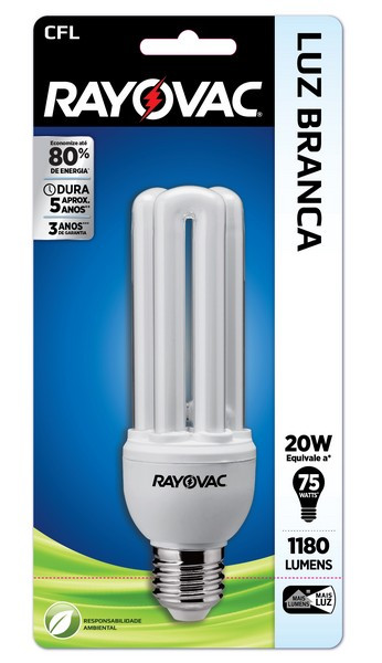 LAMP RAYOVAC ECO CT 3U 20W 220V