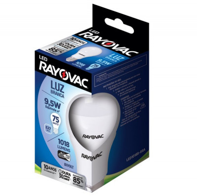 LAMP RAYOVAC LED 9,5W (75W) BRANCA