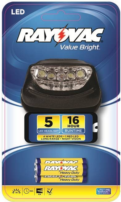 LANT RAYOVAC MAOS LIVRES 5 LEDS