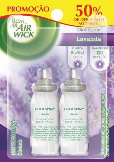BOM AR 12ML CLICK SPRAY LAV REF 50% 2UNI
