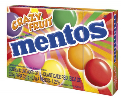 MENTOS SLIM BOX C/12 CRAZY FRUTAS SORT 