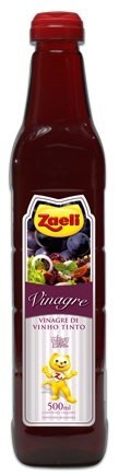 VINAGRE ZAELI 500ML VINHO TINTO