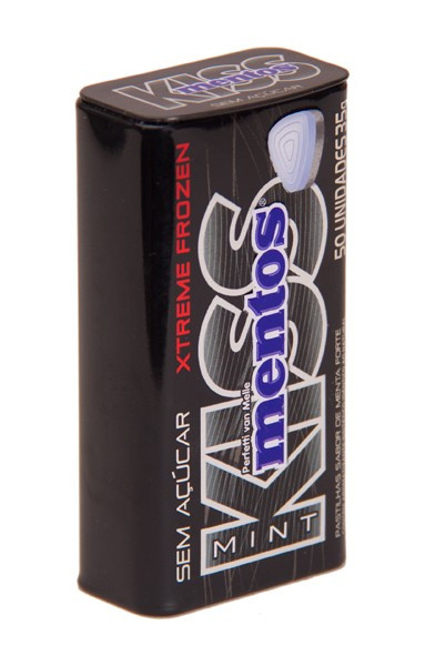 MENTOS KISS C/12 MENTA FORTE LATA 420G