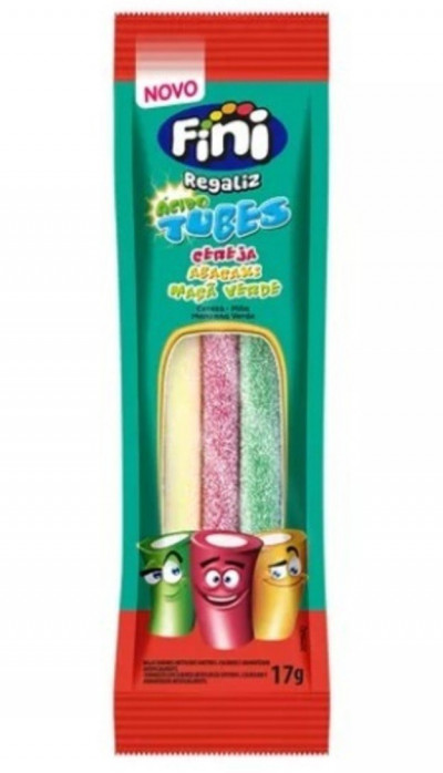 REGALIZ FINI 17G TUBES TRES CORES C/12