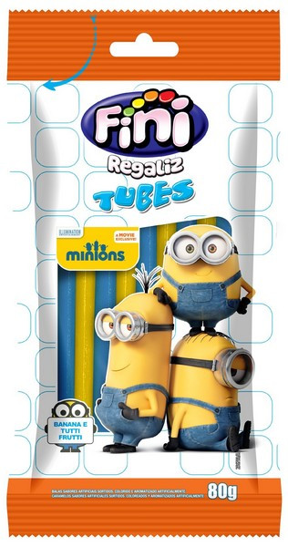 REGALIZ FINI 80G TUBES MINIONS
