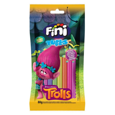 REGALIZ FINI 80G TUBES TROLLS