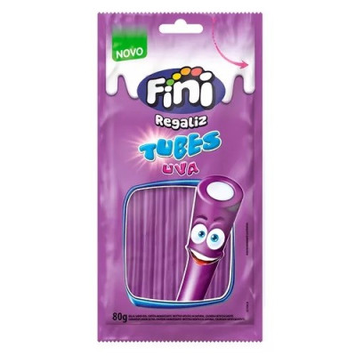 REGALIZ FINI 80G TUBES UVA BRILHO
