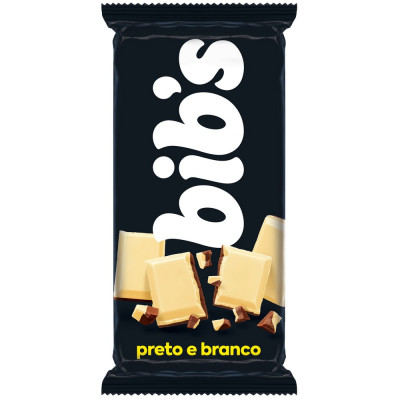 BARRA BIBS 65G PRETO&BRANCO C/12