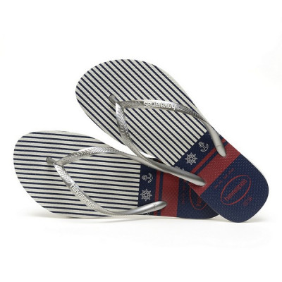 HAV SLIM NAUTICAL 0535 BRANCO/PRATA 33/4