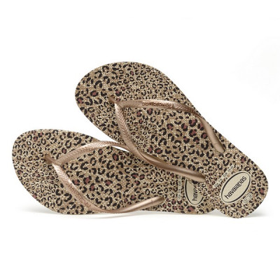 HAV SLIM ANIMALS 5046 BE PALHA/ROSE 37/8